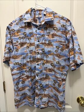 Men’s Moda Campia XL 100% Cotton Hawain tropical Short-Sleeve Shirt